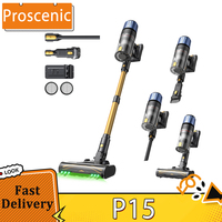 Proscenic P15 Cordless Stick Vacuum Cleaner, 50kPa 580W Powerful Suction, 70min Runtime, Anti-Tangle Brush, 6 Layers Filter
