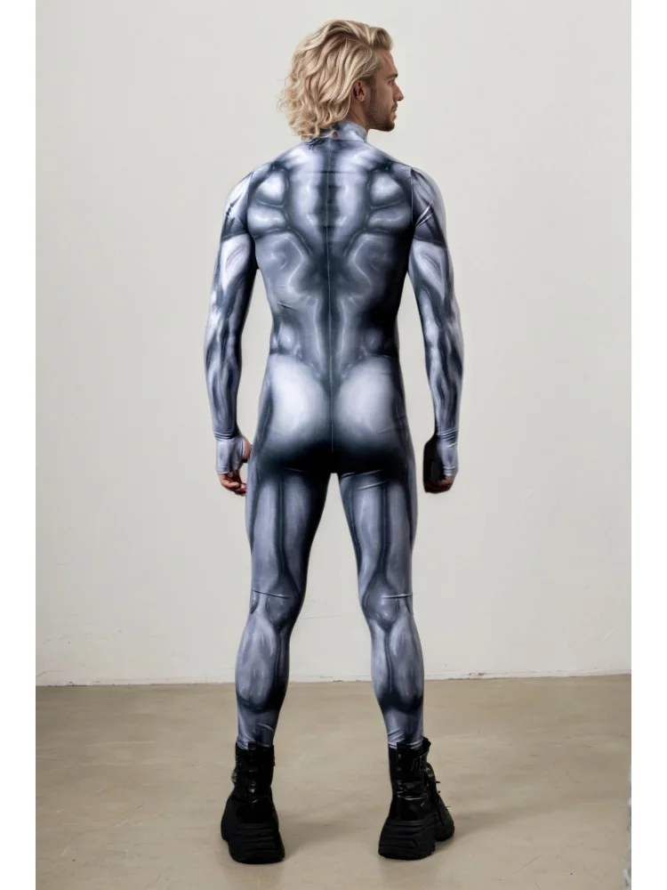 Realistischer Muskel-Bodysuit für Männer und Frauen, dehnbarer Kostüm für Paare, Halloween-Cosplay, Party-Auftritt, Aerial-Yoga-Anzug – Detail 4