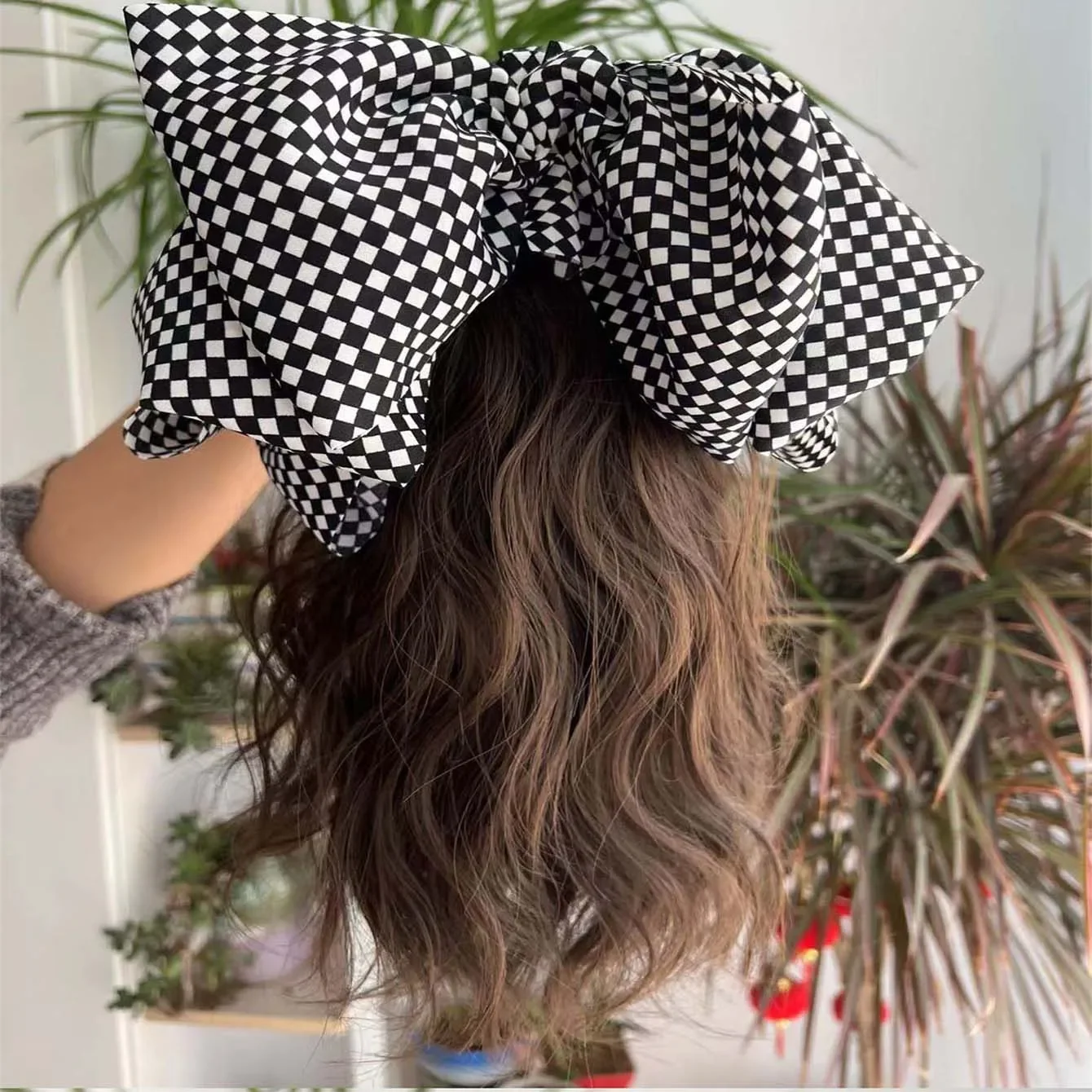 Synthetic Ponytail Women\'s Long Curly Hair Claw Clip Ponytail Bow Simulation Ponytail Braid Low Tie Hair Accessories