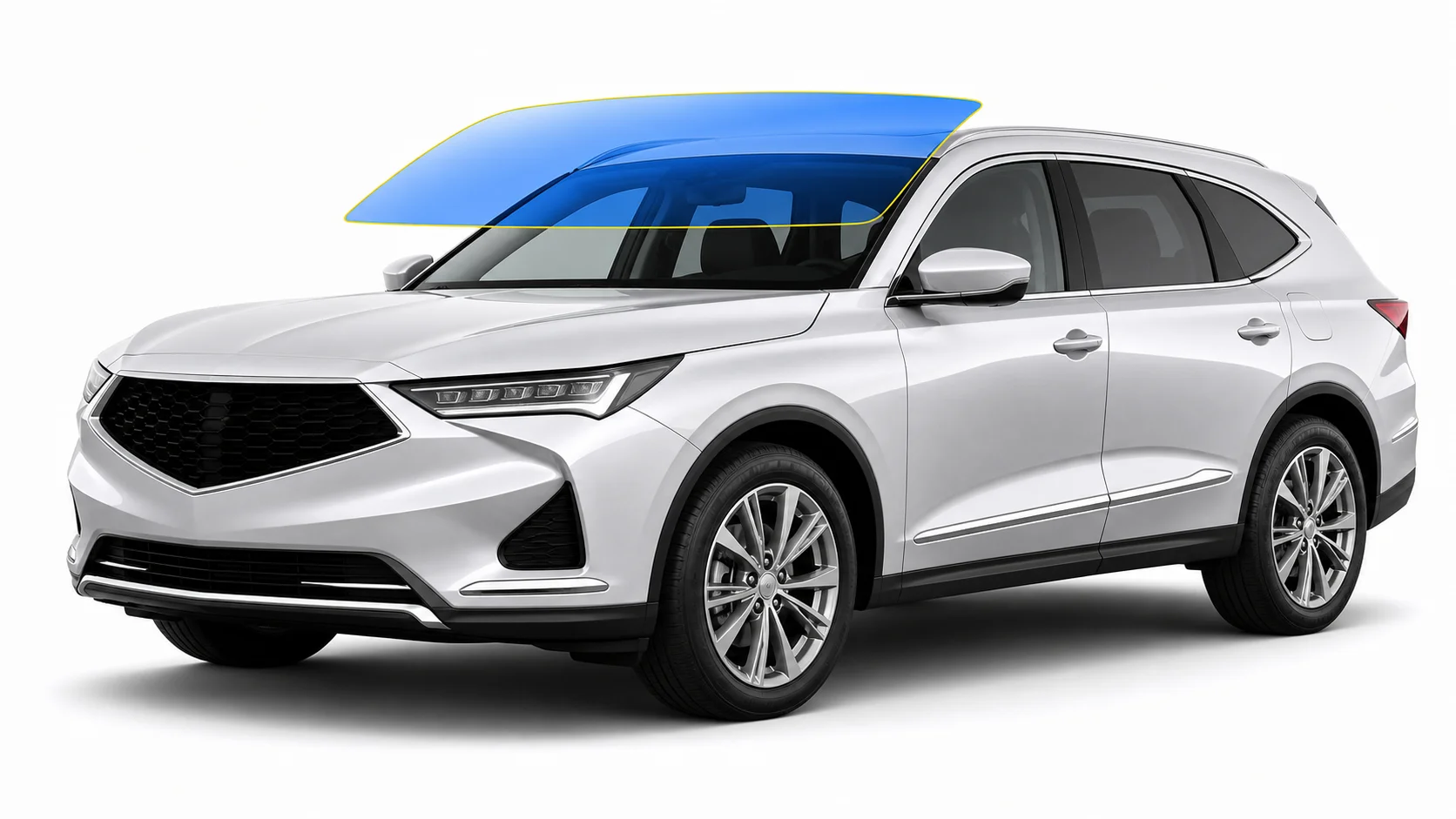 RAVOOY Pre-Cut Front Windshield Protection Film For Acura MDX 4D SUV 2014-2021 6.5mil Clear TPU UV Blocking Hydrophobic Tool Kit
