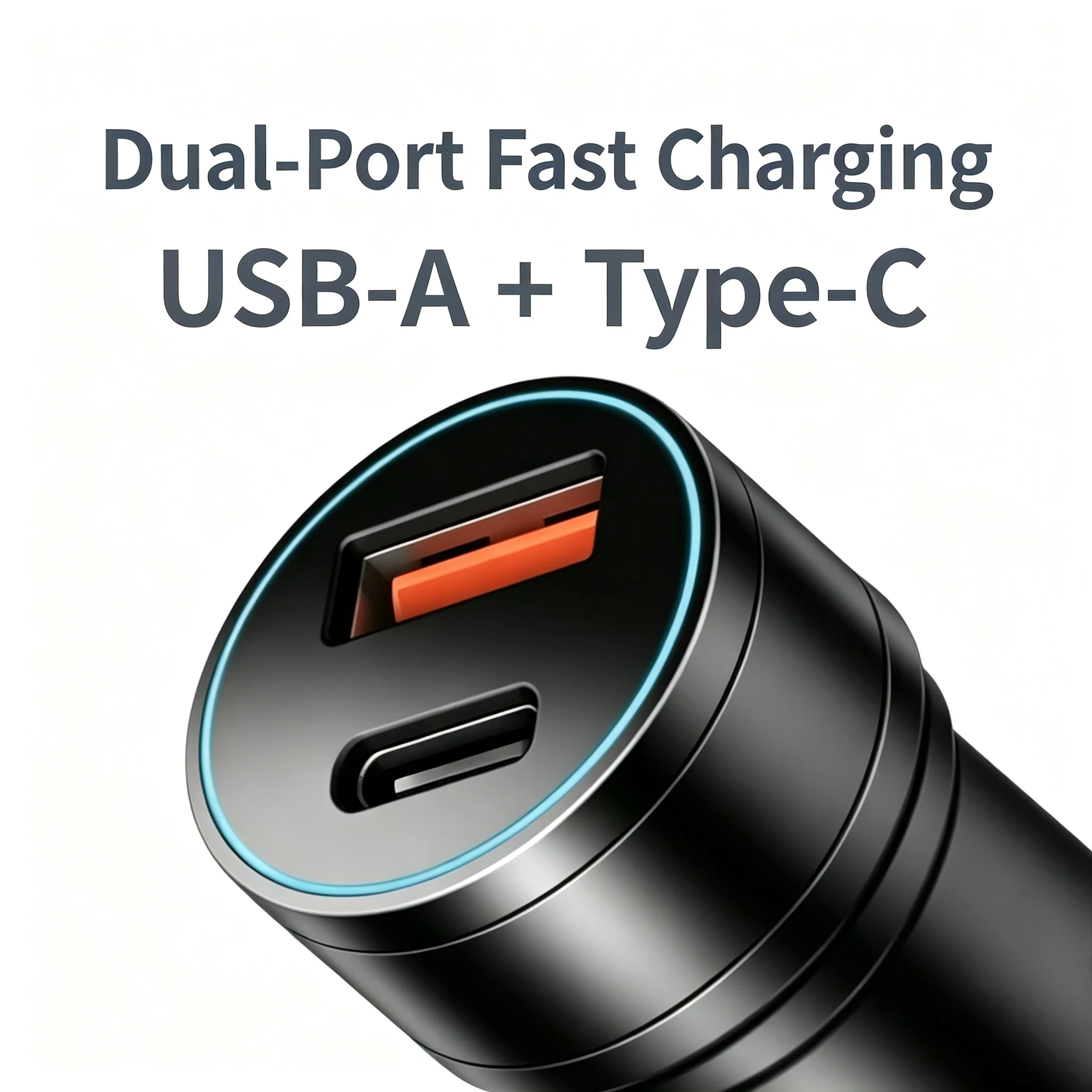Car USB+PD Fast Car Charger Dual Port Quick Charge  Adapter 12V-24V Universal for Smartphones Tablets  Adapter for iPhone Samsun