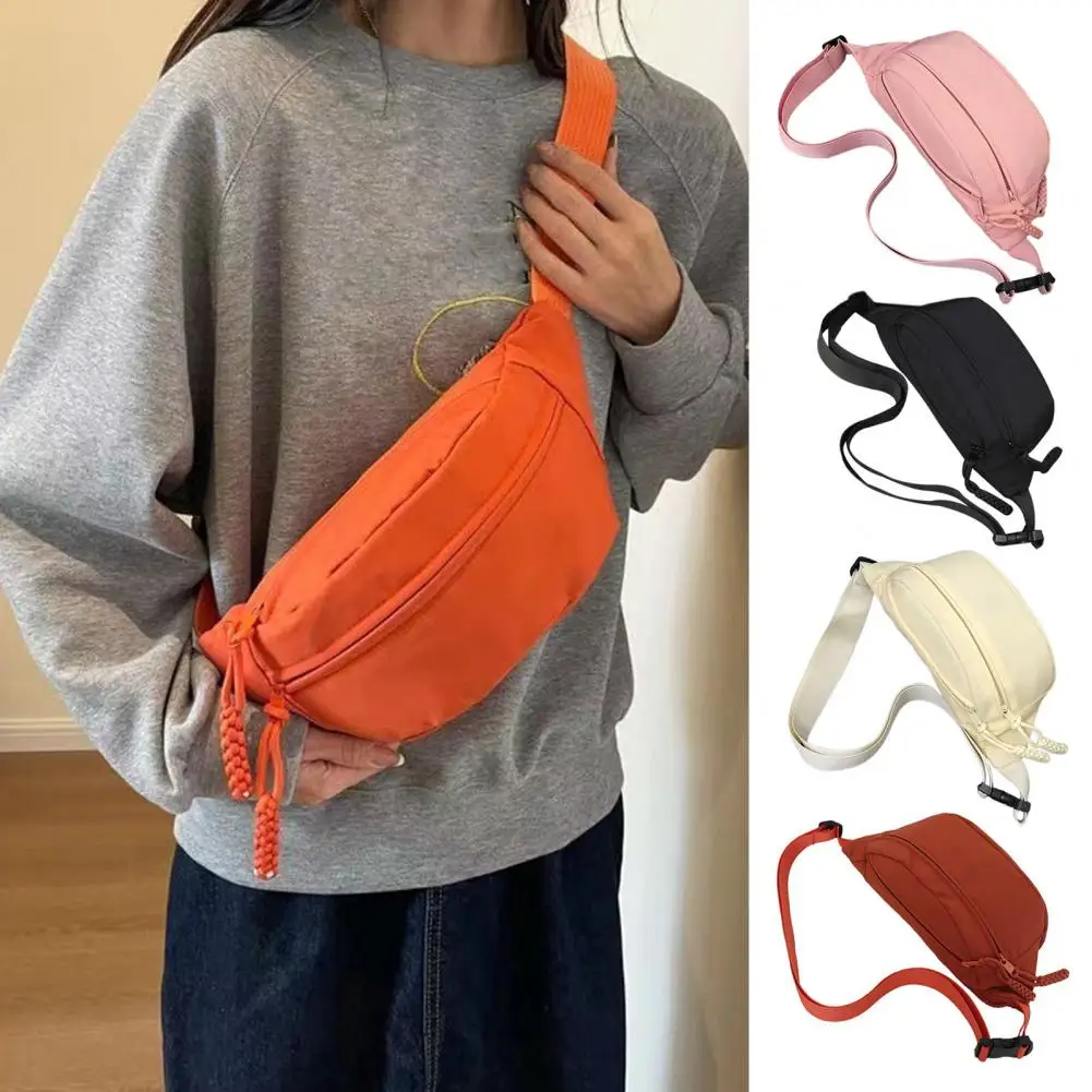 

Нейлоновая сумка через плечо, водонепроницаемая поясная сумка через плечо для женщин и мужчин с регулируемым ремешком, однотонная поясная сумка для прогулок, путешествий