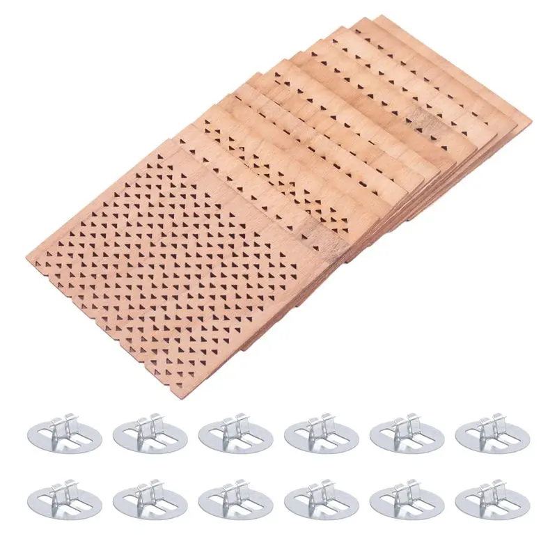 ABKS-2.75X2.36 Inch Wooden Candle Wicks For DIY Candle Making Craft Wooden Wicks For Candle Making Wood Wick