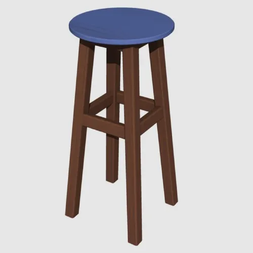 Arbre Wood Stool 60 cm Chocolate Color Skeleton