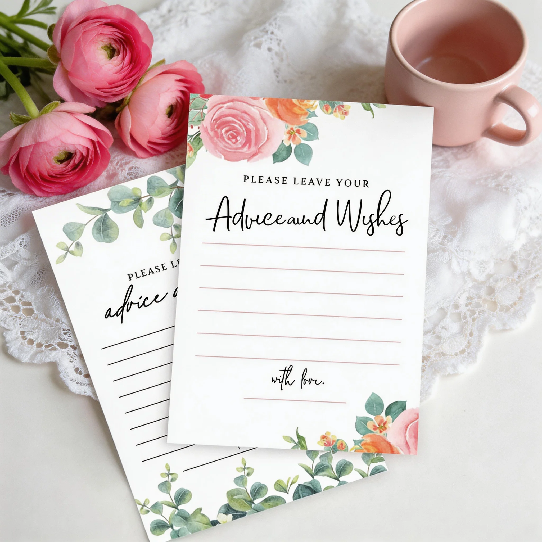 Personalized Table Card Wedding Invitation Thank You Welcome Menu Seat Card Editable Modern Minimalist Decoration view 5