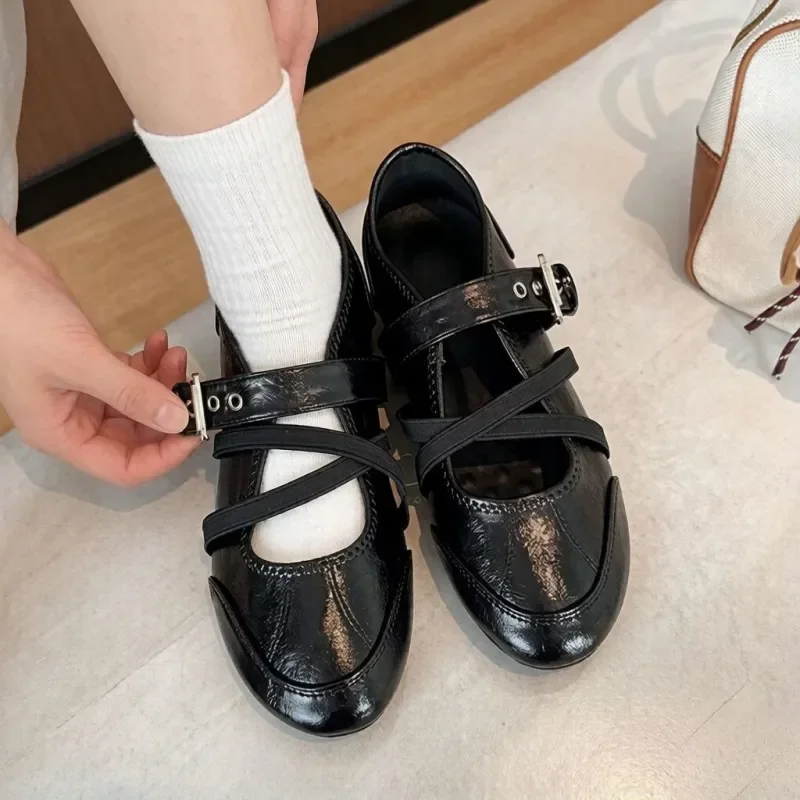 รองเท้าส้นเตี้ยแบบแมรี่เจนสำหร - Women Shoes Size 7 บทวิจารณ์และราคา