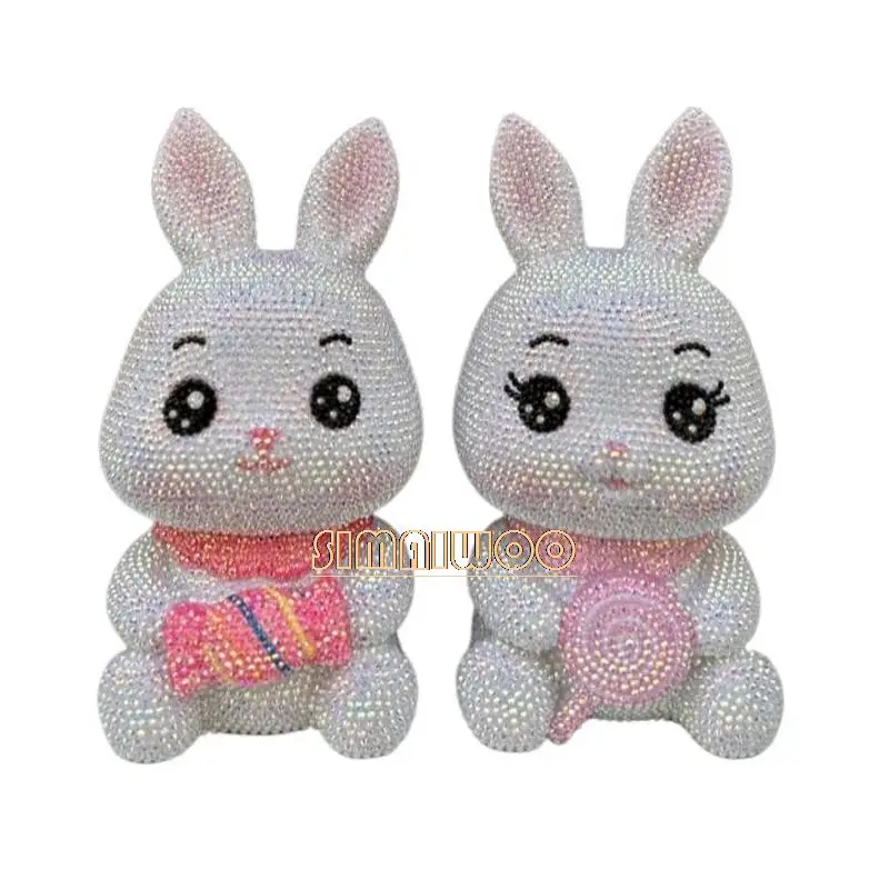 

DIY искусственная статуя кролика Peggy Bank домашняя декоративная коллекция монет Алмазная мозаика Искусство вышивка крестиком подарок для детей