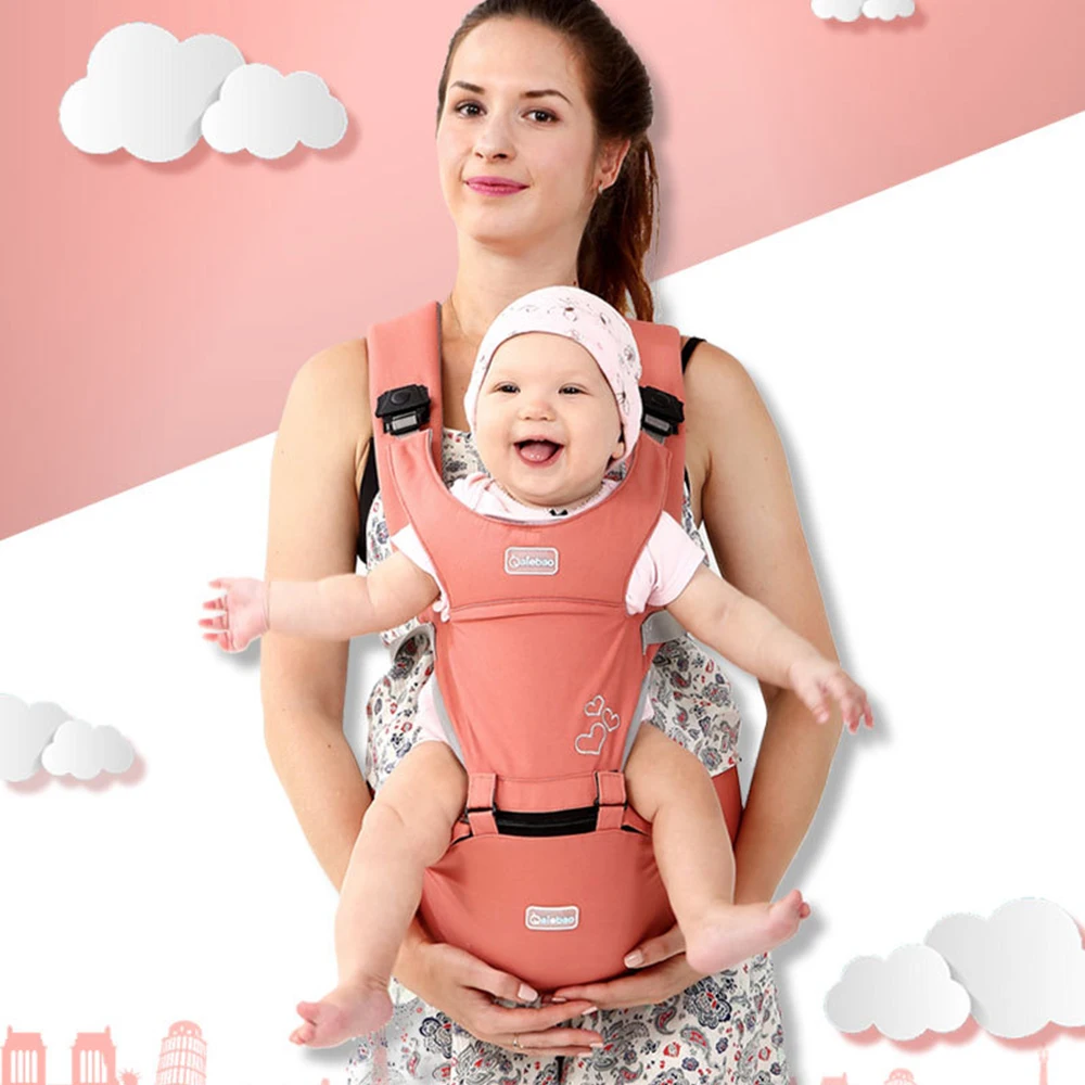 

AIEBAO Baby Carrier Infant Newborn Comfortable Portable Toddler Wrap Shoulders Multifunctional Strap Sling Backpack Hipseat