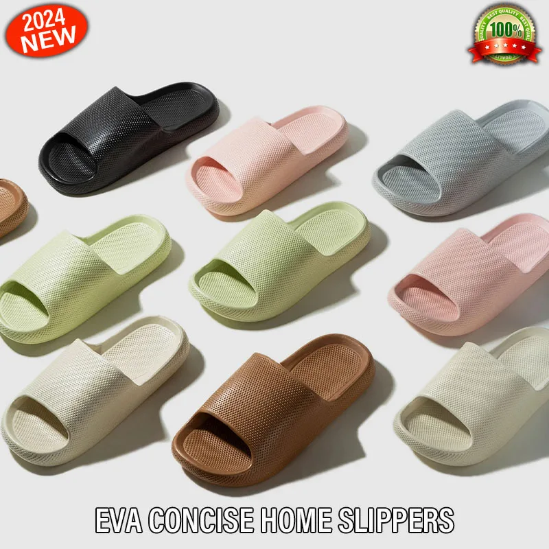 EVA Men's Slippers Women's Home Soft Sole Anti-Slip Bathroom Slipper Summer Casual Indoor Slippers for Men Sandal Flip Flo-Flops