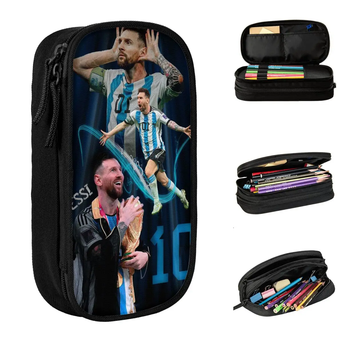 Lionel M-Messi Accessories Pencil Case Large Capacity Office Supplies Pencil Box Gift