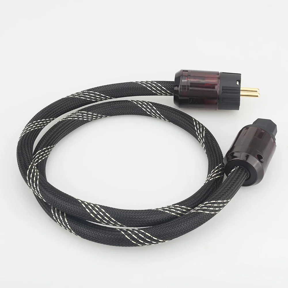 AUDIOCRAST P103 OFC Schuko EU Power Plug With P079E+C079 Schuko Power Plug Cable For AMP 10 guage Audiophile power cord