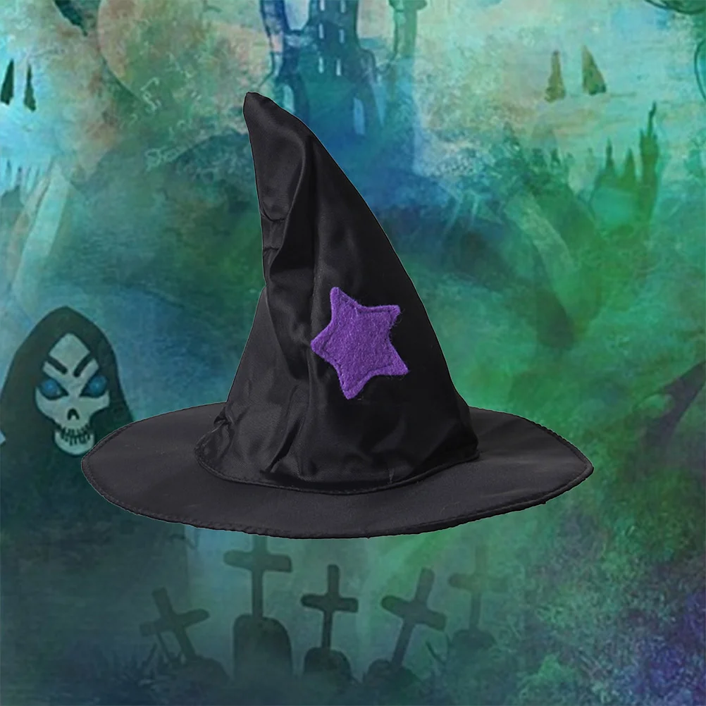 

Pet Cat Witches Hat Wizard Hat Halloween Cat Costume Accessories Party Supplies for Cat Pet Black