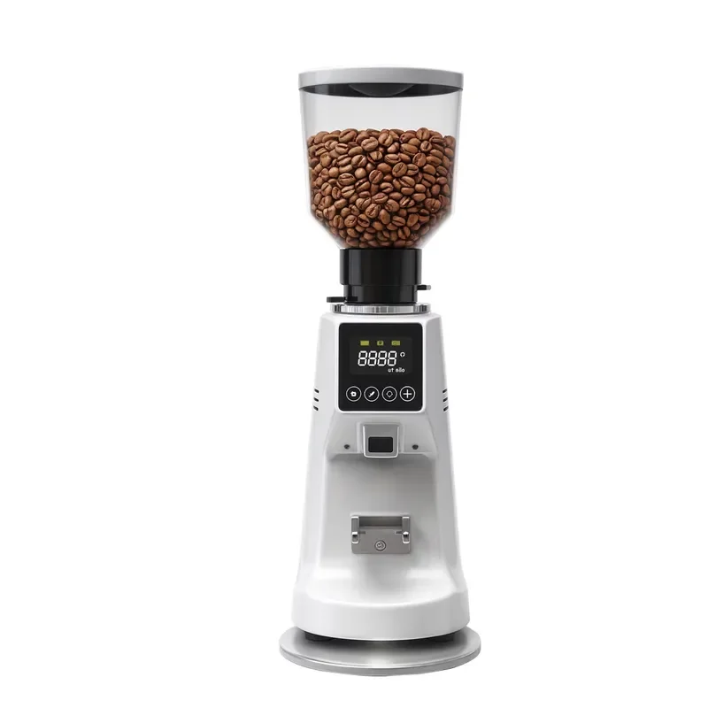 Stainless Steel Electric Coffee Grinder Household Flat Burr Mill for Home Use