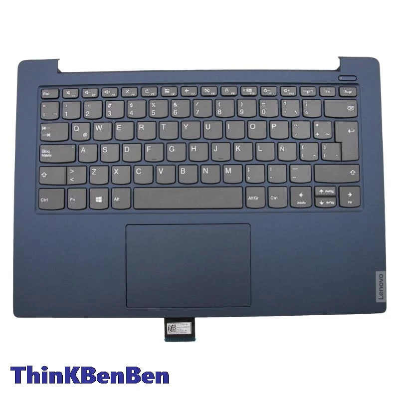 caixa superior do teclado azul espanhol latino las tampa do escudo do palmrest para lenovo ideapad s340 14 14iwl 14api 14iil 14iml 5cb0s18476 01