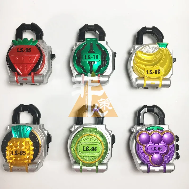 Bandai 2024 Flaw Kamen Rider Belt Lock Fruit Banana Strawberry Cantaloupe Watermelon Walnut Gacha Model Toys Second Hand Student image 4