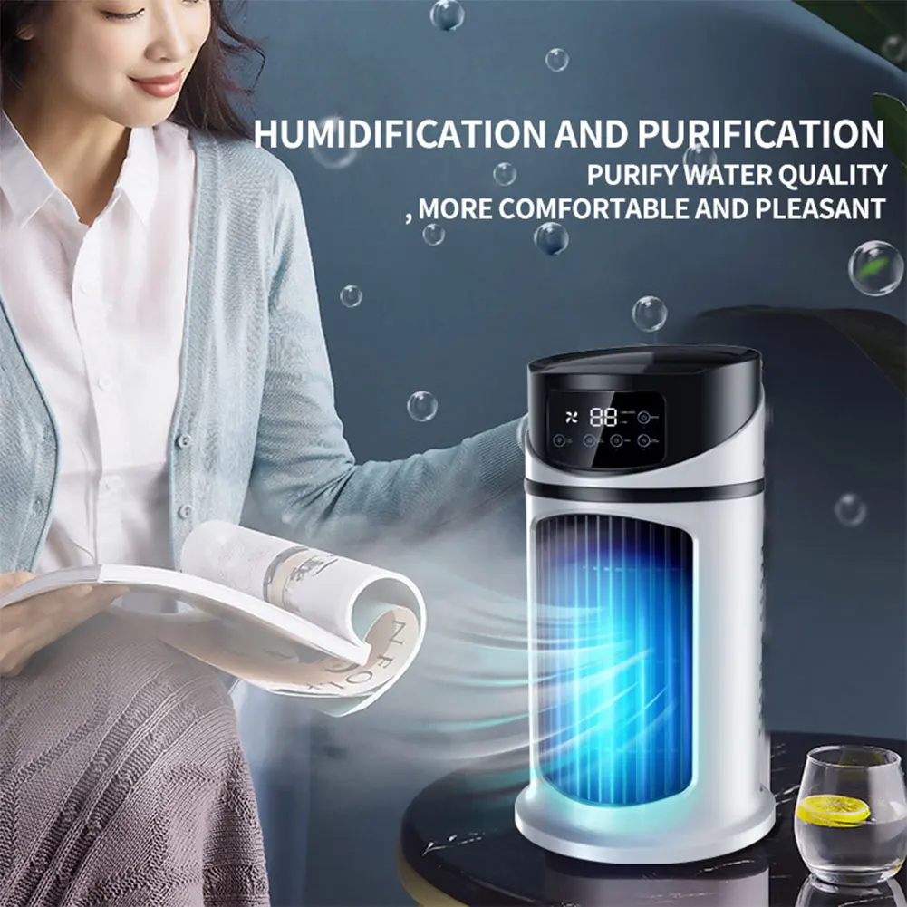 Air Cooler Mobile Air Cooler Portable Air Conditioner Mobile Multifunction Air Cooler Fan Water Cooling Fan for Office Home