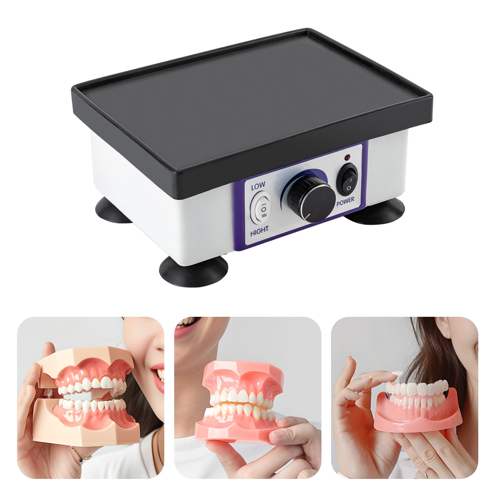 Oscillatore dentale Rotatori dentali quadrati Rotatori in gesso Vibratore 120W Attrezzatura da laboratorio vibratore Vibrazione