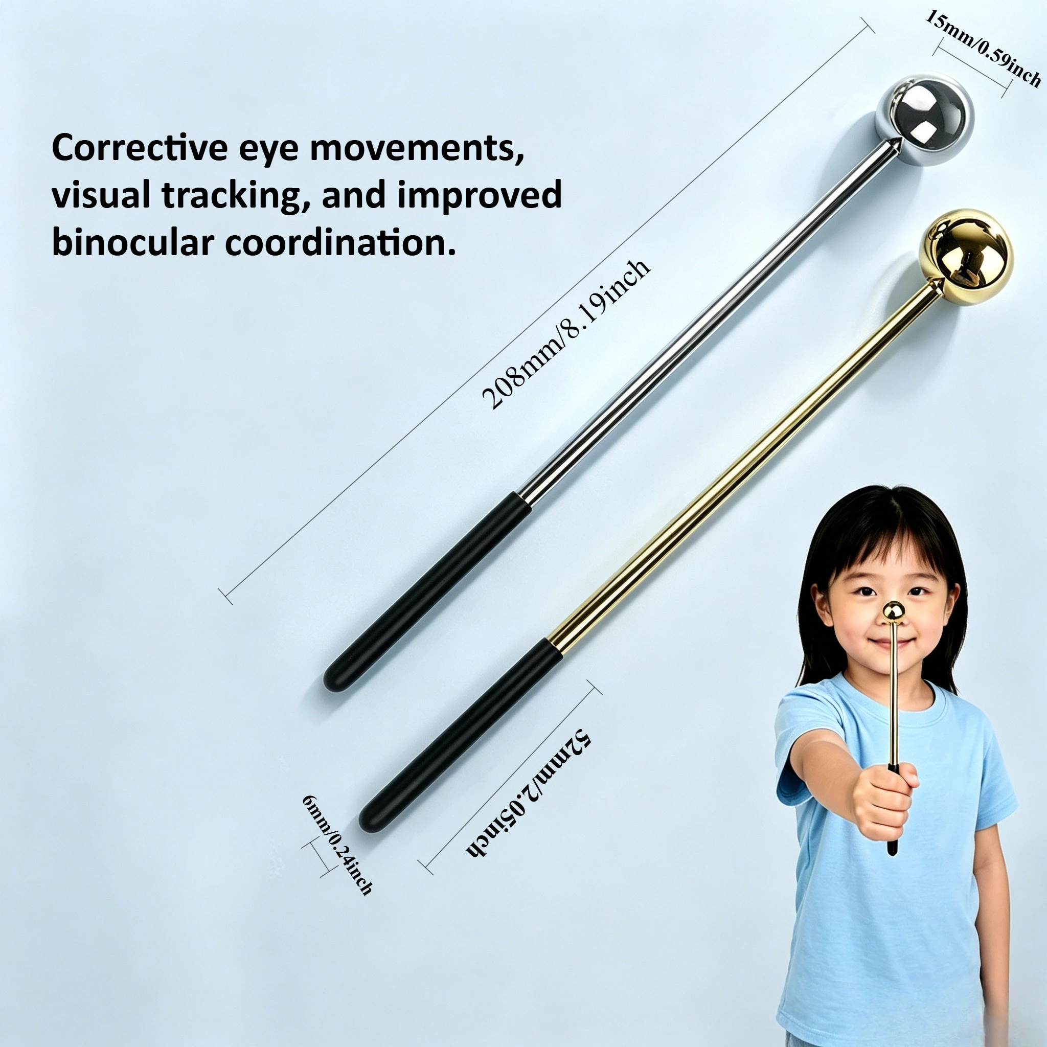 Wolff Stick Magic Stick: Reglas de prueba para entrenamiento de visión binocular, seguimiento visual, ajuste dinámico ocular y movimiento para estrabismo