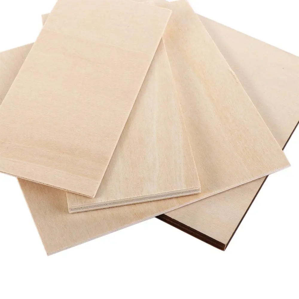 Board DIY Wooden House Plywood Sheets Basswood Plywood Sheet Rectangle Wood Wooden Plywood Board Aviation Model Layer Board