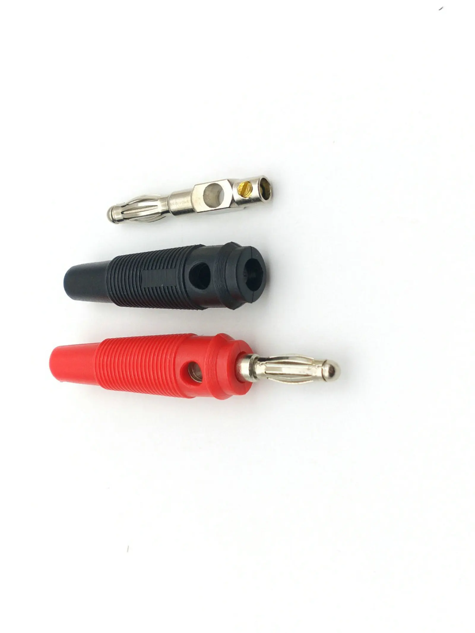 Imagem -03 - Niquelado Banana Plug Vermelho e Preto 54 mm de Comprimento 100 Peças