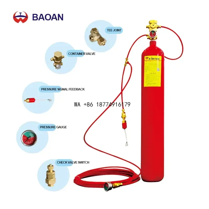 wmwmnu Reliable Thermal Sensing Tube Fire Suppression Unit Automatic for Archive Cabinet Low Maintenance Easy Install