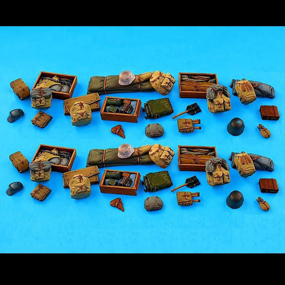 1/35 equipment accessories set, Resin Model figure soldier, Military themes, Unassembled and unpainted kit