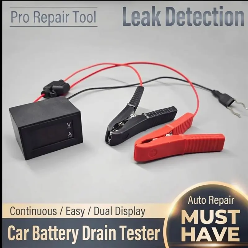 AB11- Battery Issues Detection-Our Digital Display Car Draw Test Tool& Leak Detector Automotive Battery Drain Tester Leaka