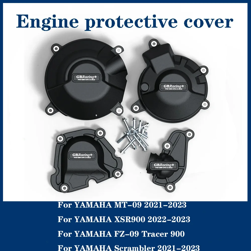 

For Yamaha MT-09 FZ-09 Tracer & Scrambler Engine Cover Set Mt09 Engine Protector Cover Fz09 Engine Guard 2021-2023