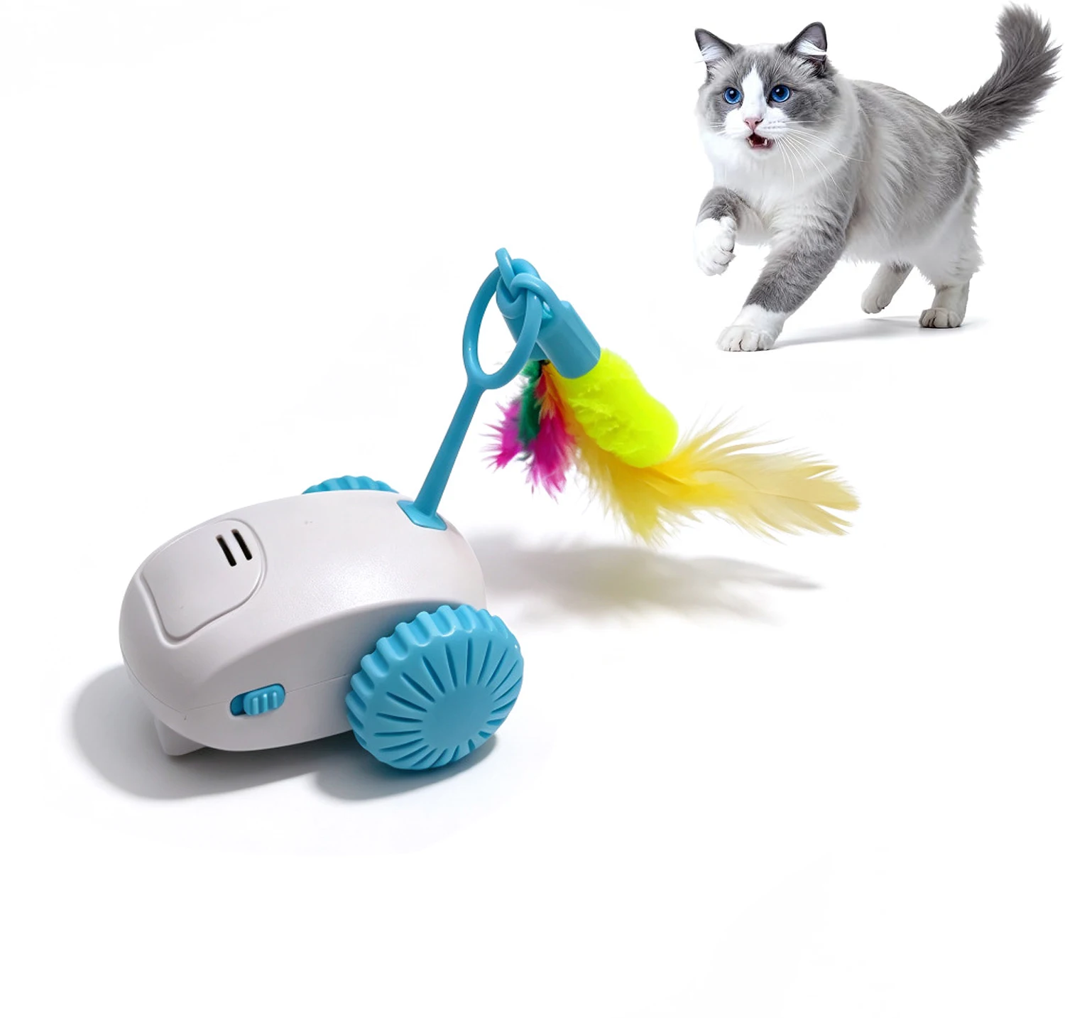 Smart Cat Toy Car Interactive Cat Toys Mouse Automatic Rolling Electric Cat Toys Car Self Moving Obstacles Avoid Pet Supplies