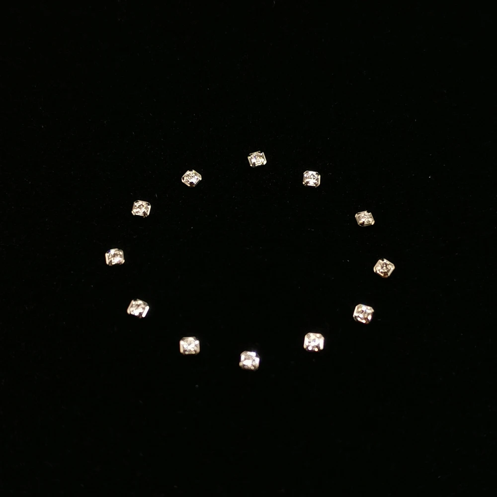 صانع ساعات معدني ، قرص ساعة ، مخطط مؤشر ساعة ، لامع ، شكل فضي مستطيلي ، مع!