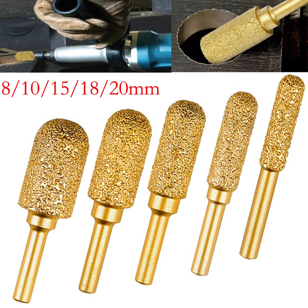 2/5PCS 8-20mm Burr Rotary Tools Drill Grinding Head 6mm  Round Handle For Metal Engraving Polishing DIY Craft