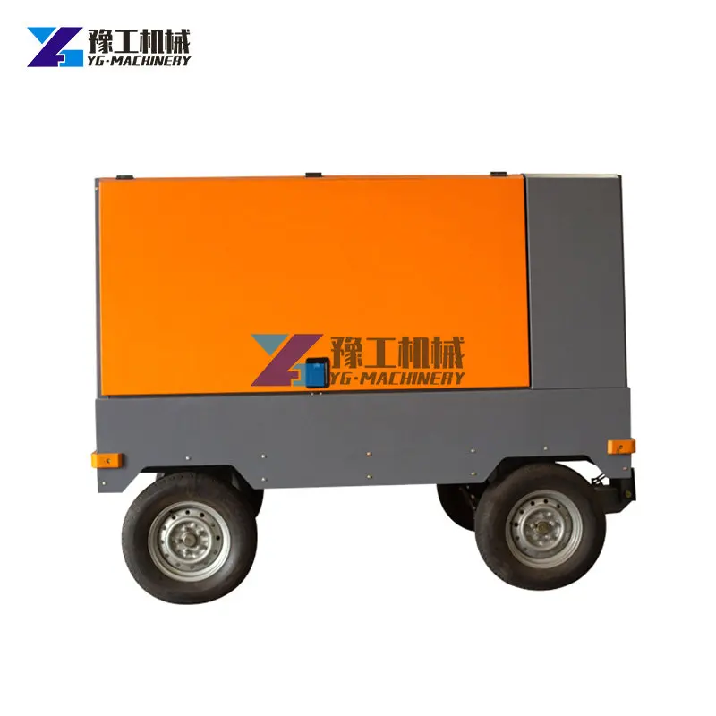 400Cfm 200Psi Air Compressor with Diesel Engine Double Stage Compression Screw Air Compressor