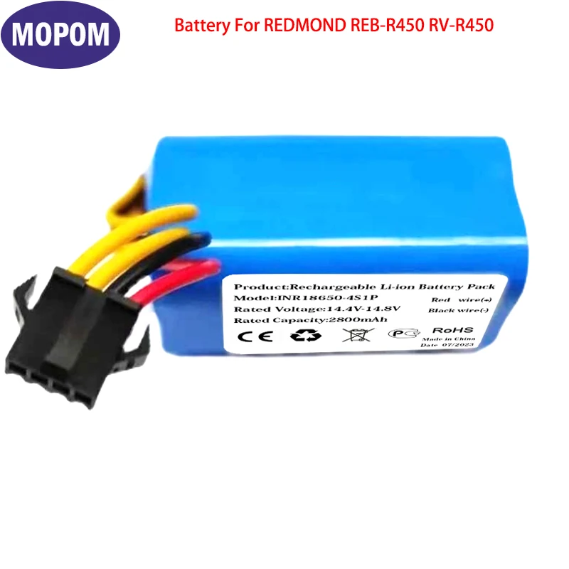 جديد 14.8 فولت 3500 مللي أمبير/2800 مللي أمبير بطارية ليثيوم أيون ل ريدموند REB-R450 RV-R450 جهاز آلي لتنظيف الأتربة