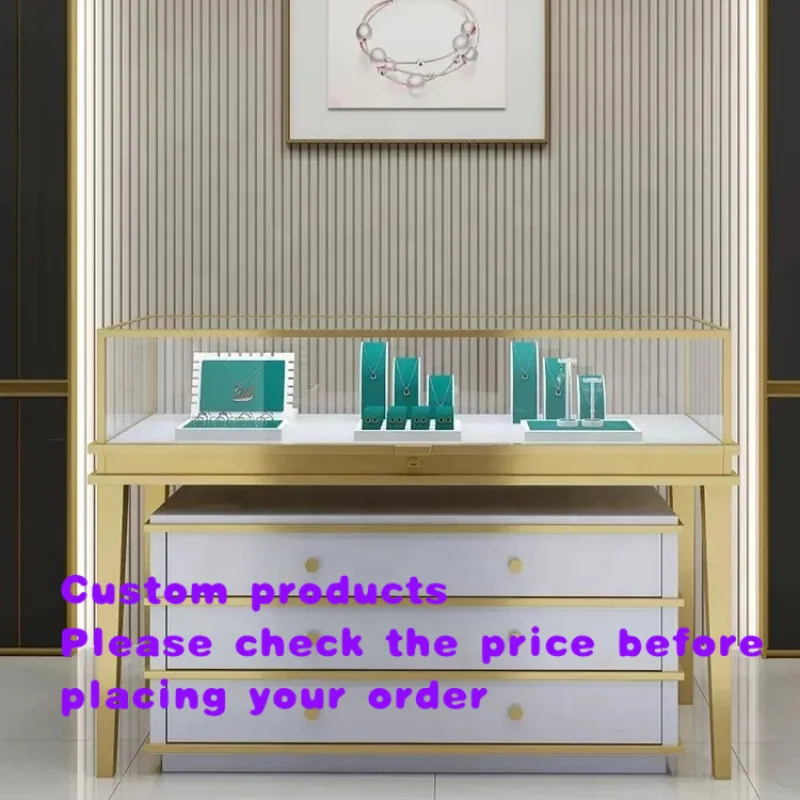 custom.Professional Factory High End Retail Showcases Counter Nice Design Big Space Swing Open Rear Glasses Display Cabine