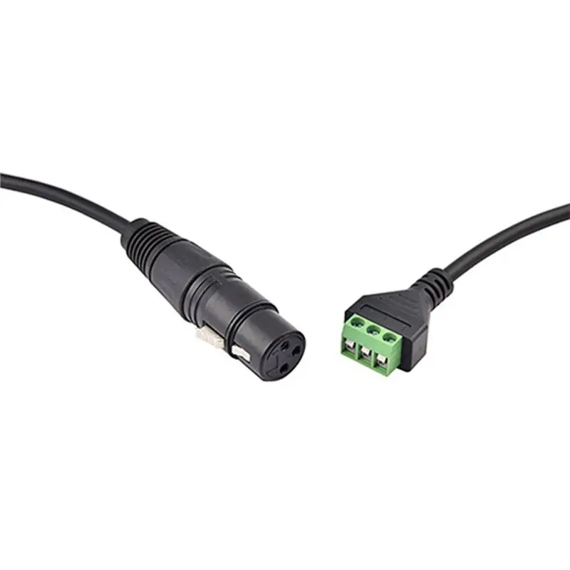 ABZW Stable Audio Signal Transfer 4PCS XLR Male& Female Connectors To 3 Pin Screw Terminals Cable For Recording Equipment