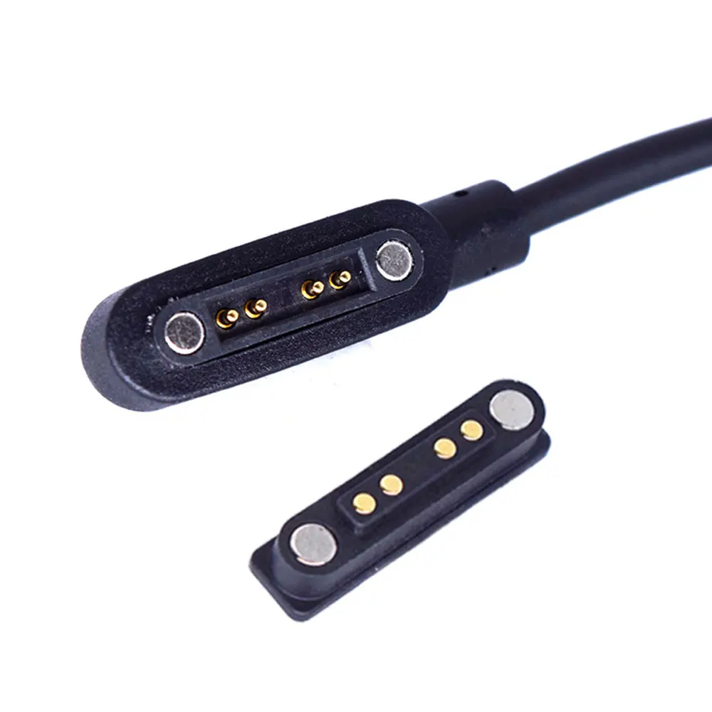 2/3/4Pin Magnetic USB Charging Data Cable Male Female Pogo Pin Connector Power Port  Magnets Contact Pad PCB Socket image 6