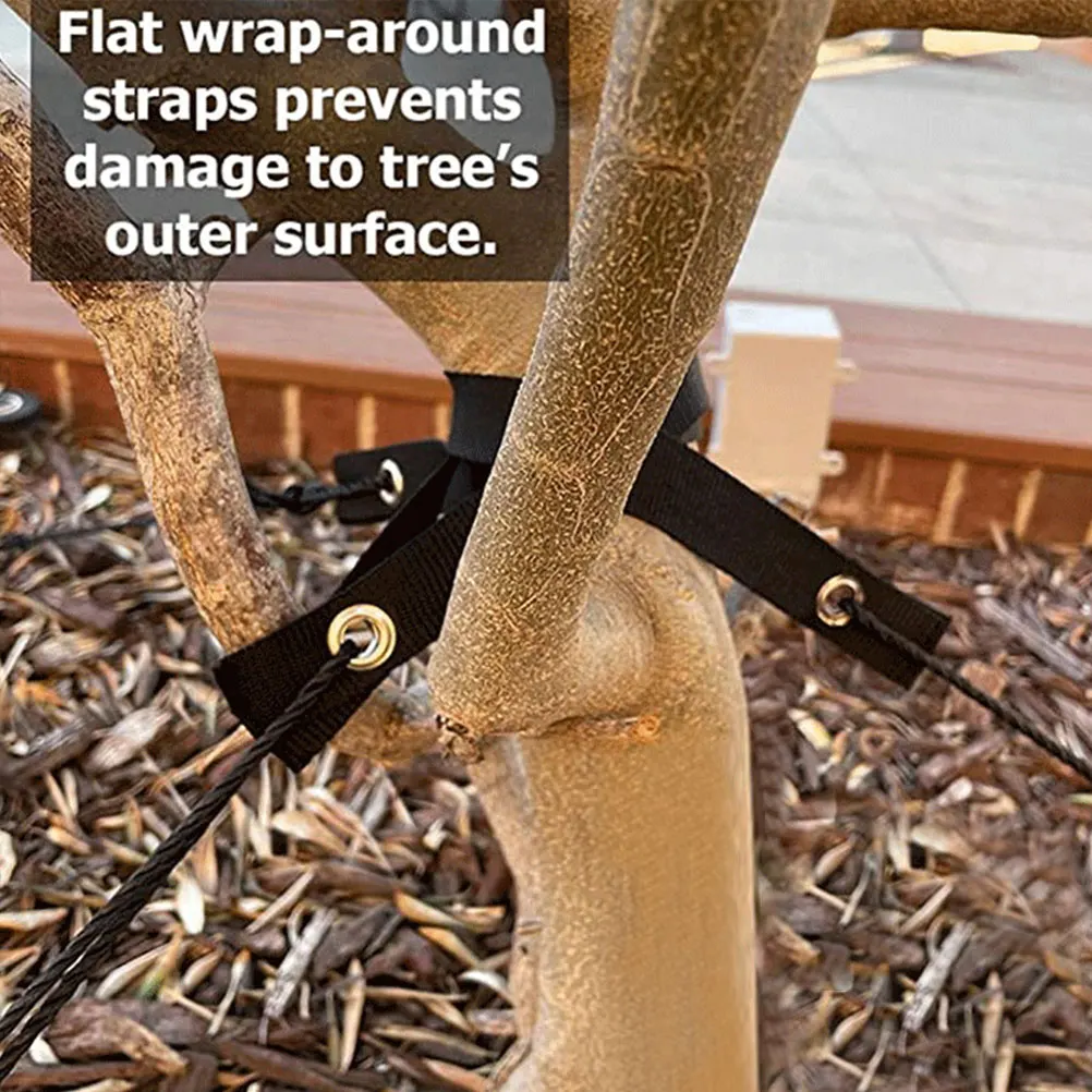 

8pcs Grommets Windproof Durable Support Straps Young Tree Staking Nylon Straps Outdoor Garden Supplies