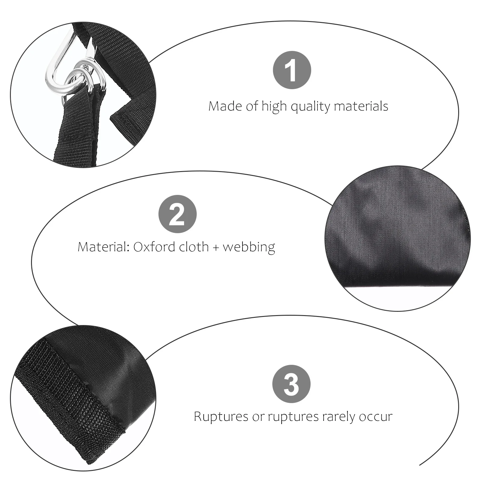 

1Pair Abdominal Training Belt Premium Material Stable Experience Arm Muscle Support Ab Straps Hanging Ab Slings Straps