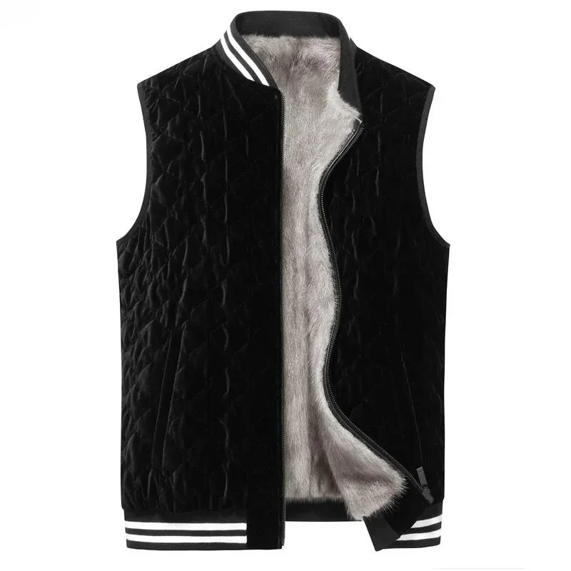 

Real Fur Vest for Men 2023 Autumn Winter High Quality Mink Fur Liner Jacket Sleeveless Fur Coat Double-sided Wear Veste