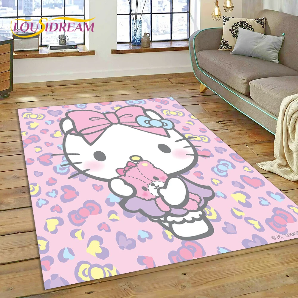 27 Style Cute Hello Kitty Cartoon Sanrio Carpet Rug for Home Living Room Bedroom Sofa Doormat Decor,kids Non-slip Floor Mat Girl