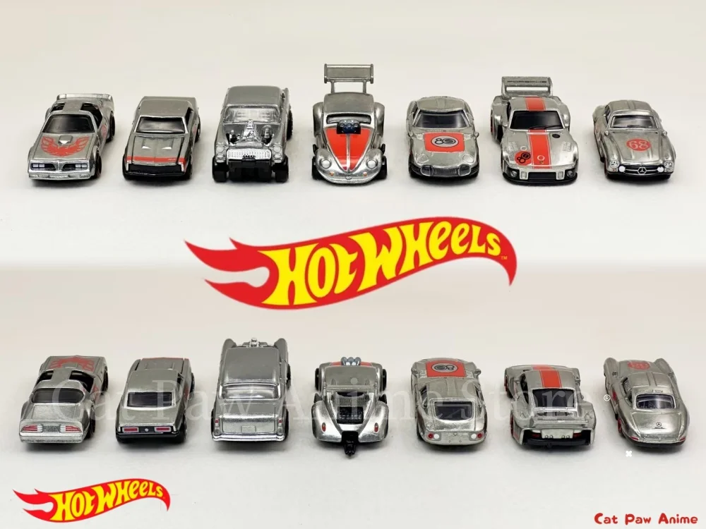 핫휠 80주년 기념 7팩 클래식 자동차 레트로 스타일 무선 조종 불가 플레이 차량 수집용 장난감 자동차