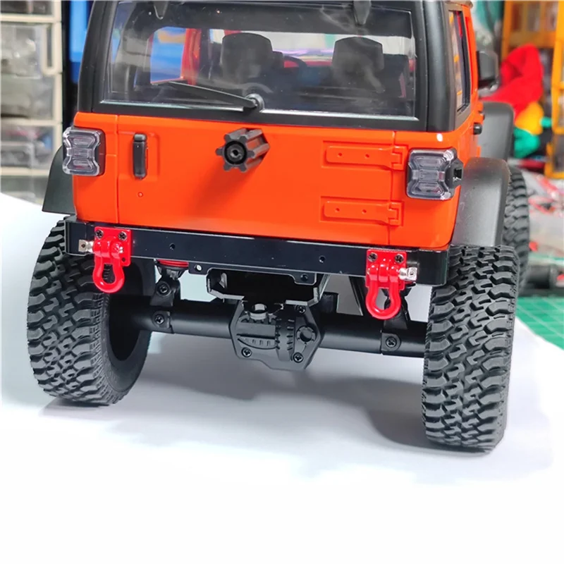 WOWFU-Voor Mangniu 128 Wrangler Verbeterde De Gemodificeerde Metalen Aluminium Bumper Back Bar En Trailer Gesp