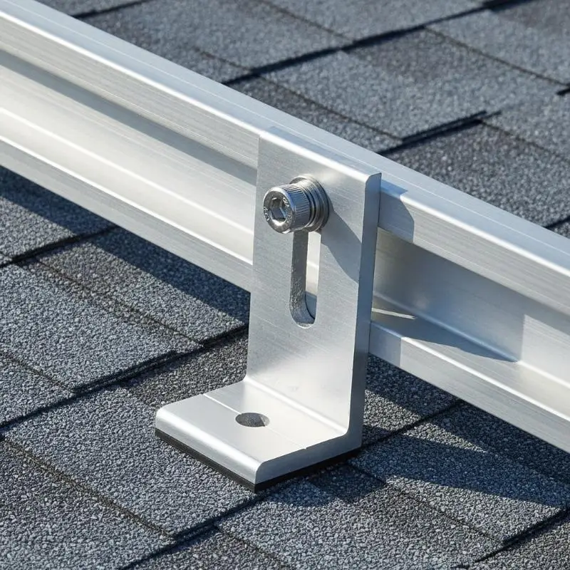 New！Aluminum Solar Panel Mounting L Bracket PV Connection Rail Cross Interconnects For RV Boat Off Roof Solar Installation