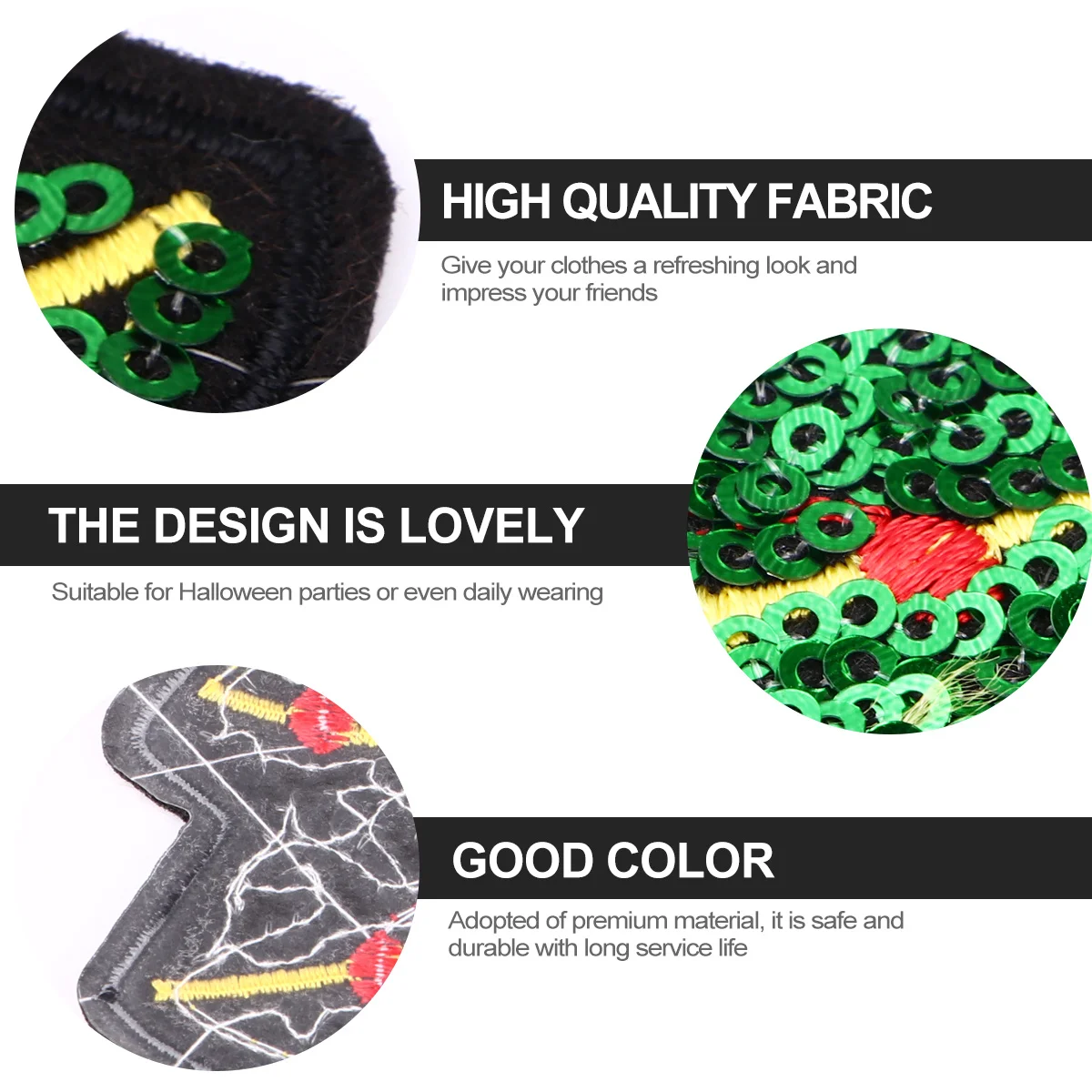 

10pcs Christmas Sequin Patches Bright Embroidered Appliques Iron On Repair For Clothes Jeans Hats Sweaters Decor Green