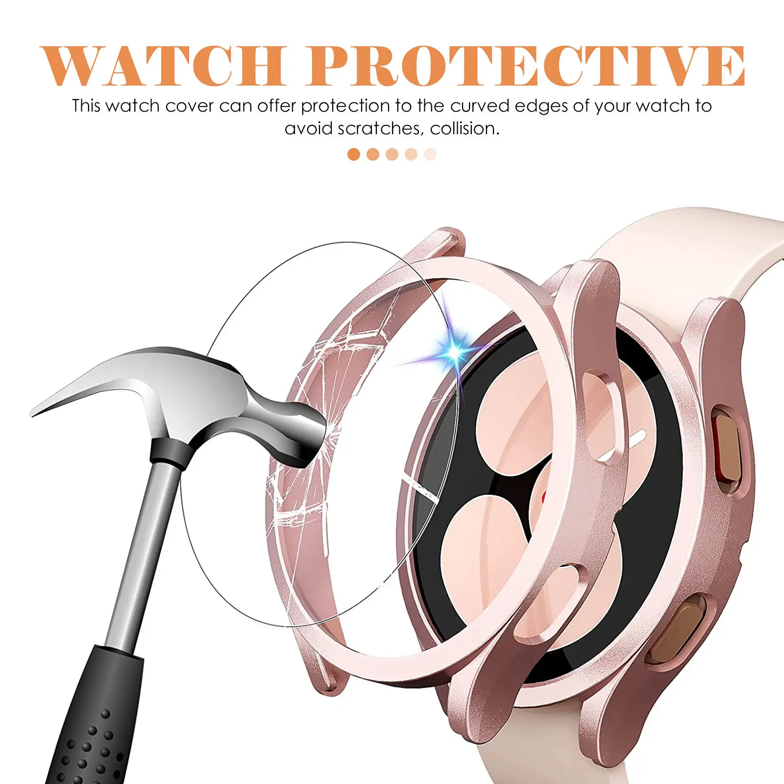 Capa protetora para relógio, 2 peças, profissional, resistente ao desgaste, para uso diário, ao ar livre, resistente, destacável