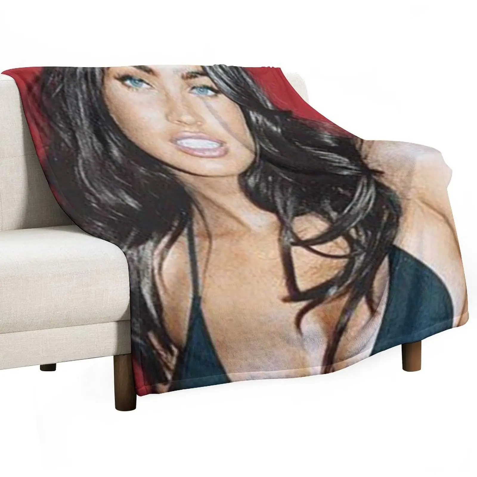 

Megan Fox in GQ Throw Blanket Plaid Luxury Throw Decorative Throw Blankets