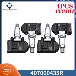 4Pcs Tire Pressure Sensor For 2009-2016 Renault Fluence Latitude Megane Scenic 433MHZ TPMS TYRE SENSOR 407000435R S180052064A