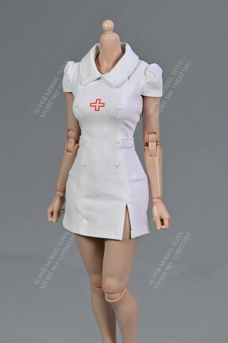 In Stock SP-193 1/6 Scale Female Soldier Dress Nurse Uniform One Piece Slim Fitting Suit For 12-inch Action Figure Model