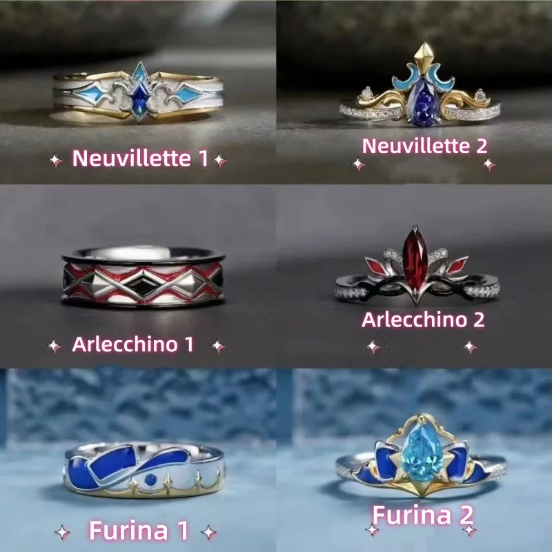 

Genshin Impact Furina Rings Neuvillette Nahida Arlecchino Couple Ring Fans Valentine's Day Birthday Xmas Gift