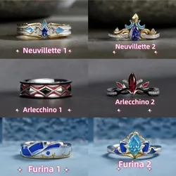 Genshin Impact Furina Rings Neuvillette Nahida Arlecchino Couple Ring Fans Valentine's Day Birthday Xmas Gift